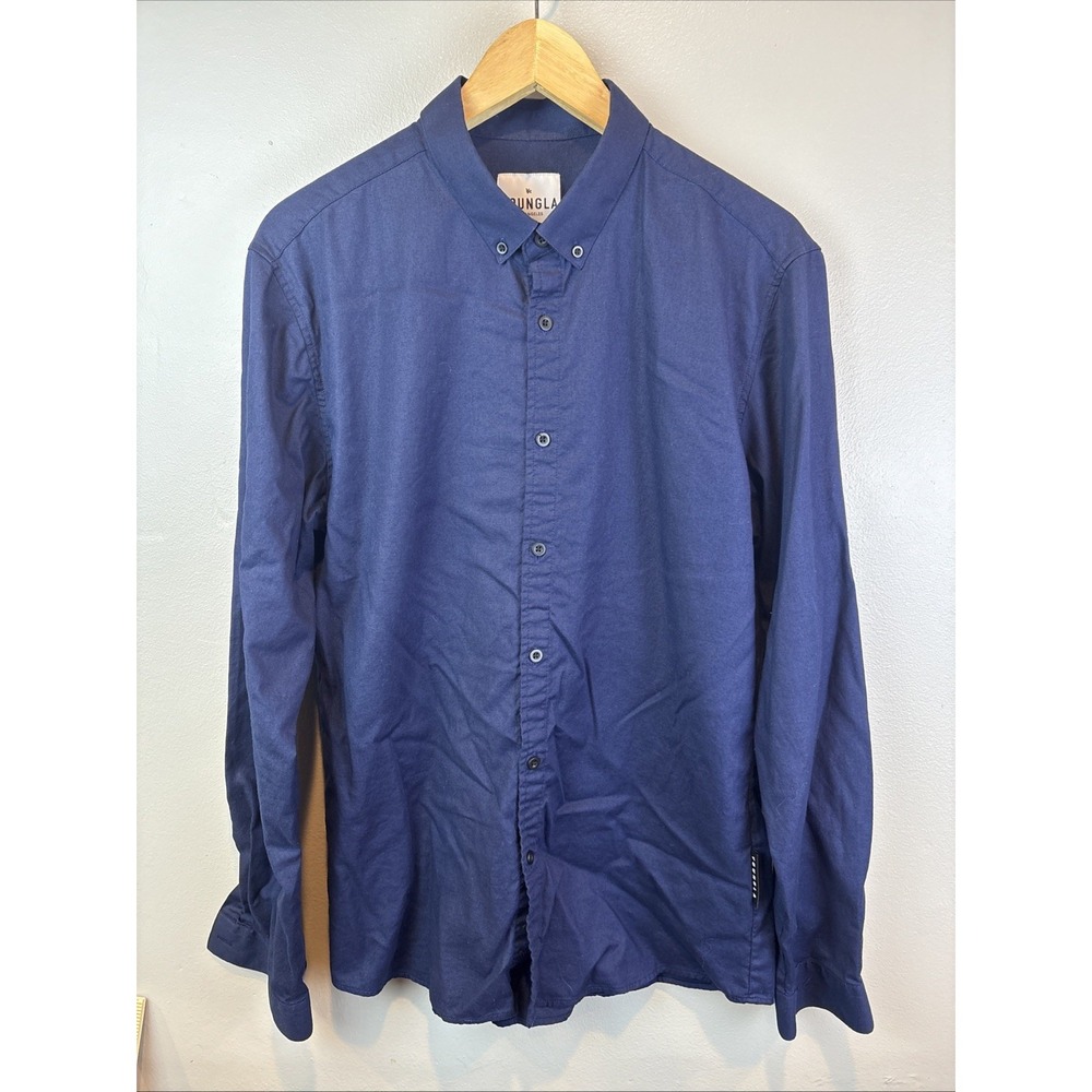 Young LA Men's Shirt‎ Large Blue  Long Sleeve Button Down Shirt Preppy